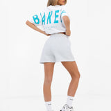 Isabel Jogger Shorts - Marl White
