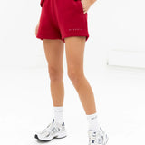 Isabel Jogger Shorts - Cherry Red