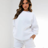 Isabel Jogger Shorts - White & Pink