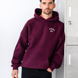 NYC Relaxed Hoodie - Dark Burgundy