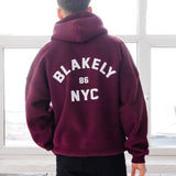 NYC Relaxed Hoodie - Dark Burgundy