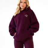 NYC Oversized Hoodie - Dark Cherry