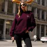 NYC Oversized Hoodie - Dark Cherry