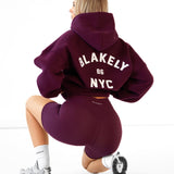 NYC Oversized Hoodie - Dark Cherry