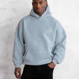 Outline Heritage Relaxed Hoodie - Mineral Blue