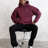 Outline Heritage Relaxed Hoodie - Old Burgundy