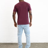Outline Varsity Relaxed T-Shirt - Old Burgundy