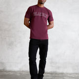 Outline Varsity Relaxed T-Shirt - Old Burgundy