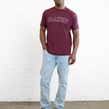 Outline Varsity Relaxed T-Shirt - Old Burgundy
