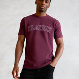 Outline Varsity Relaxed T-Shirt - Old Burgundy