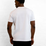 Outline Varsity Relaxed T-Shirt - White & Mineral Blue
