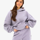 Outline Heritage Oversized Hoodie - Washed Lilac