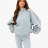 Outline Heritage Oversized Hoodie - Mineral Blue