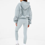 Outline Heritage Oversized Hoodie - Mineral Blue