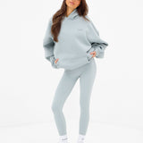 Outline Heritage Oversized Hoodie - Mineral Blue