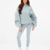 Outline Heritage Oversized Hoodie - Mineral Blue