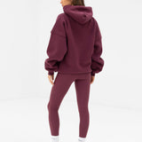 Outline Heritage Oversized Hoodie - Old Burgundy