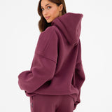Outline Heritage Oversized Hoodie - Old Burgundy