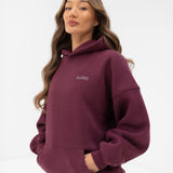 Outline Heritage Oversized Hoodie - Old Burgundy