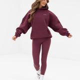 Outline Heritage Oversized Hoodie - Old Burgundy