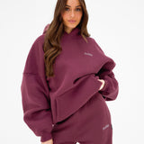 Outline Heritage Oversized Hoodie - Old Burgundy