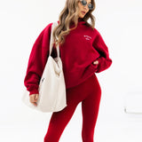 NYC Oversized Hoodie - Cherry Red