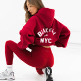 NYC Oversized Hoodie - Cherry Red