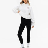 NYC Oversized Hoodie - White & Cherry Red