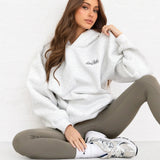 Addie Oversized Hoodie - Marl White