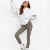 Addie Oversized Hoodie - Marl White