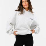 Addie Oversized Hoodie - Marl White