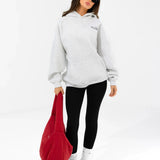 Addie Oversized Hoodie - Marl White