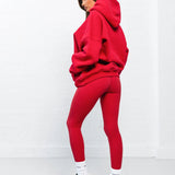 Addie Oversized Hoodie - Cherry Red