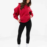 Addie Oversized Hoodie - Cherry Red