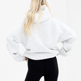 Alexis Oversized Hoodie - Marl White