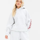 Alexis Oversized Hoodie - Marl White