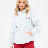 Motion Oversized Hoodie - Marl White