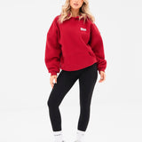 Motion Oversized Hoodie - Cherry Red