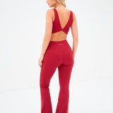 Ultimate Flared Leggings - Cherry Red