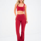 Ultimate Flared Leggings - Cherry Red