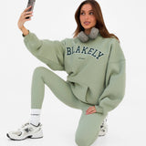 Varsity Oversized Hoodie - Light Green