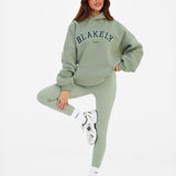 Varsity Oversized Hoodie - Light Green