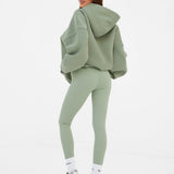 Varsity Oversized Hoodie - Light Green