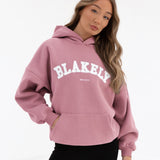 Varsity Oversized Hoodie - Dusty Pink