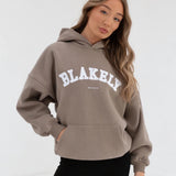 Varsity Oversized Hoodie - Light Beige