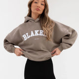 Varsity Oversized Hoodie - Light Beige