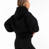 Varsity Oversized Hoodie - Black