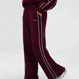 Apex Wide Leg Sweatpants - Dark Cherry