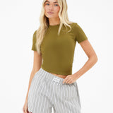 Lucia Baby Tee - Deep Olive