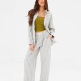 Elena Stripe Shirt - Light Brown
